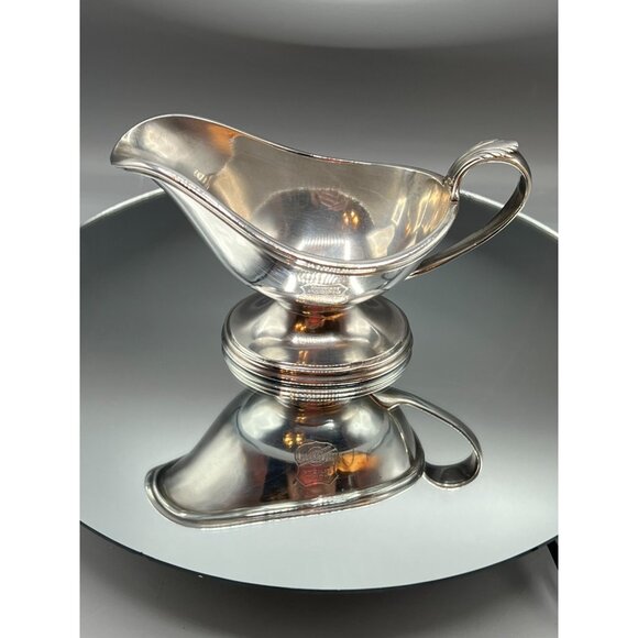 Union Pacific RR Dining Car Silver Soldered Gravy Boat Overland Train 1302C UP - Picture 3 of 14